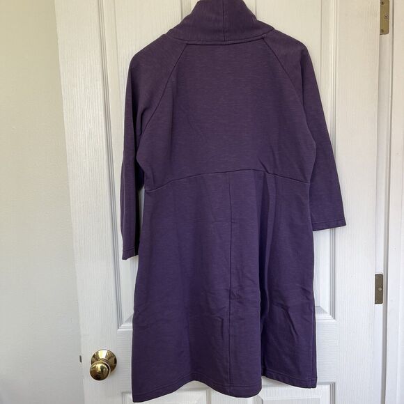 Columbia Wear Everywhere XL Dress Cowl Neck Raglan 3/4 Sleeve Purple Pockets - Picture 2 of 15